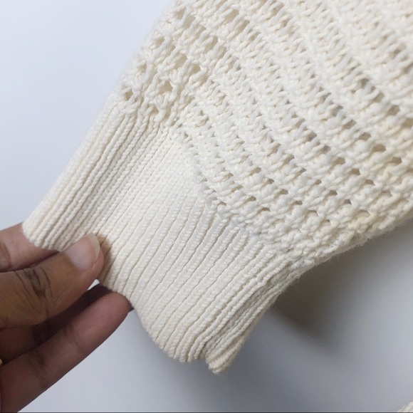 EUC Madewell Ivory Northshors Open Knit Pullover - Picture 5 of 10